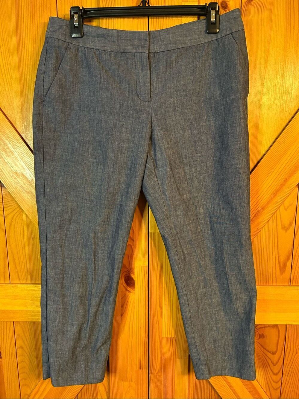 Express Pants Size 6R Editor Dark Gray / Blue Women’s Cropped (0334)